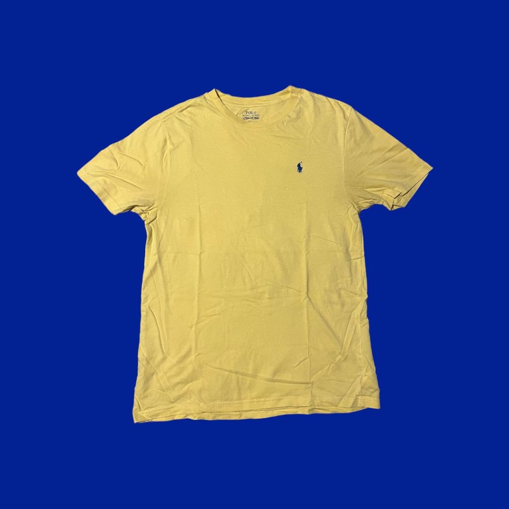 ⭐️ POLO RALPH LAUREN PLAIN T-SHIRT LIGHT YELLOW ⭐️